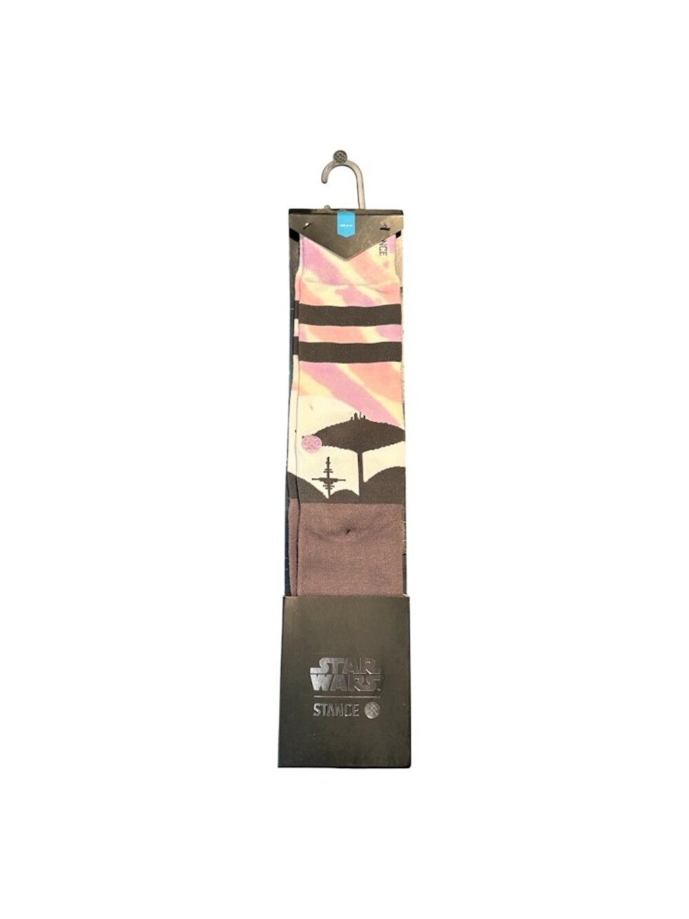 Nwt Stance x Star Wars Men's Bespin Socks  Sz: L 9-12 Grey Pink Check Desc